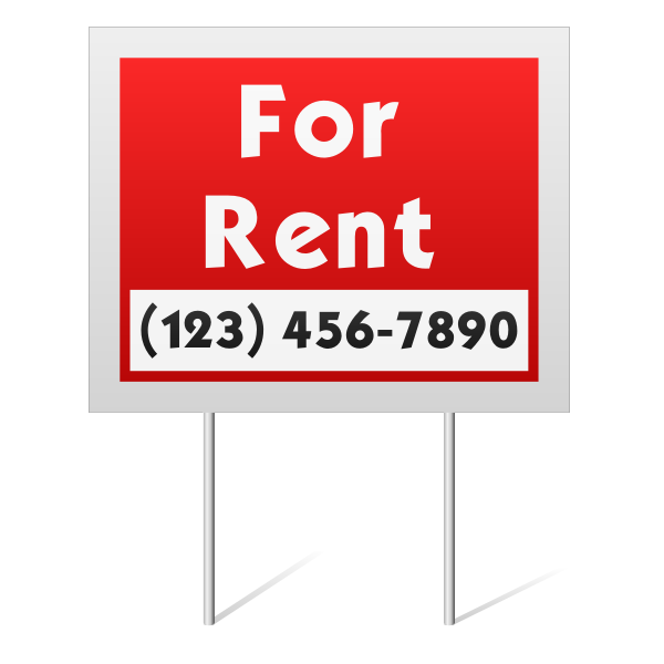 SVG For Rent Sign