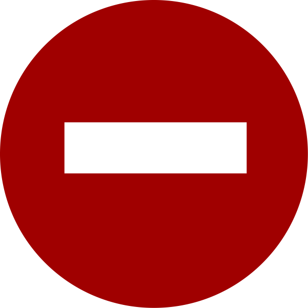 SVG Forbidden street sign