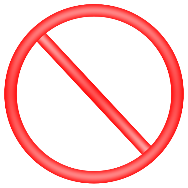 SVG Forbiden sign Seal de prohibido