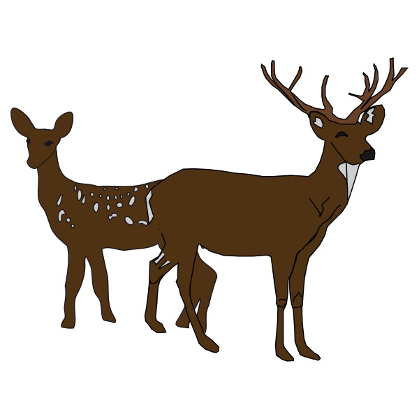 SVG Forest deer scene 05