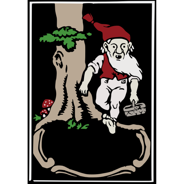 SVG Forest elf frame