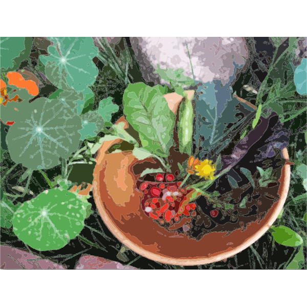 SVG forest garden breakfast clip art full