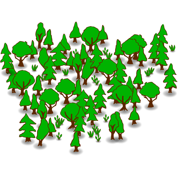 SVG Forest in green color