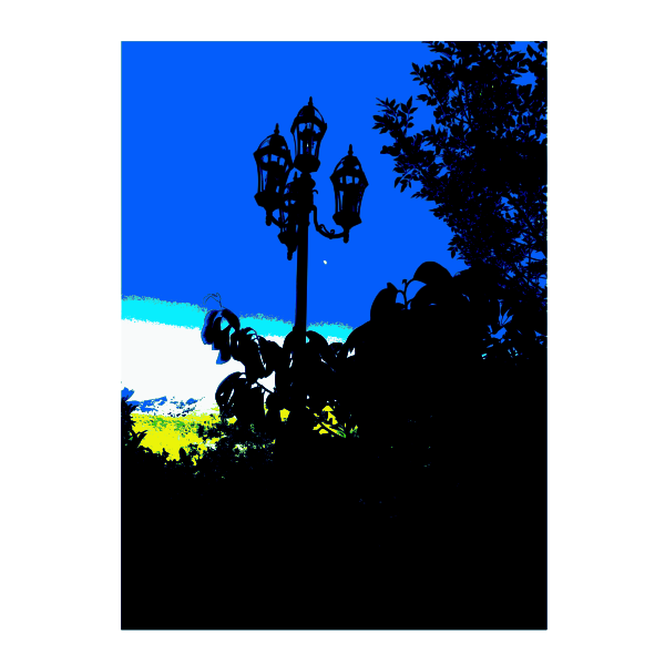 SVG Forest silhouette with blue sky