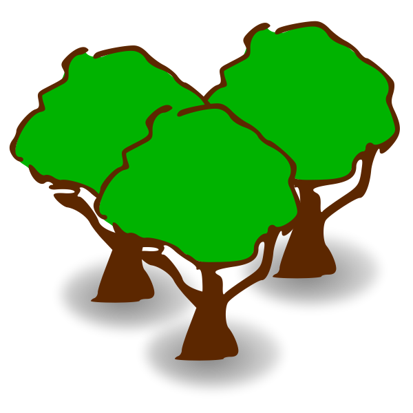 SVG Forest with shadows