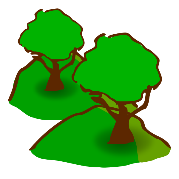 SVG Forested hills