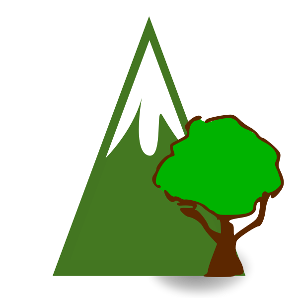 SVG Forested mountain
