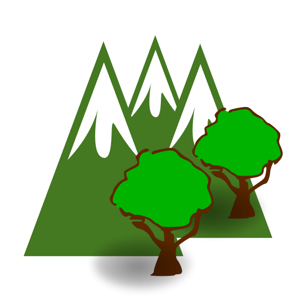 SVG Forested mountains