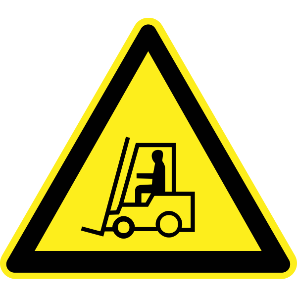 SVG Forklift hazard warning sign vector image