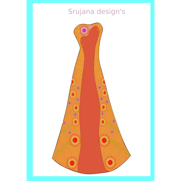 SVG Formal color ladies gown vector image