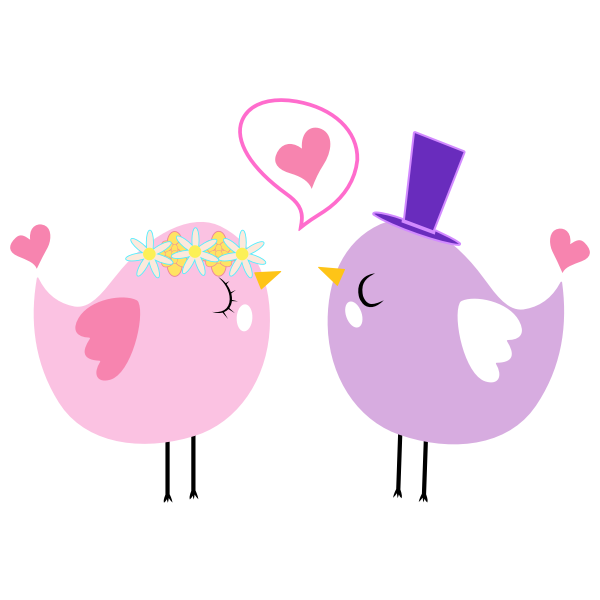 SVG Formal Love Birds