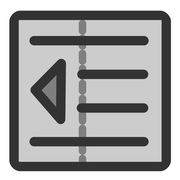 SVG Format increase indent icon