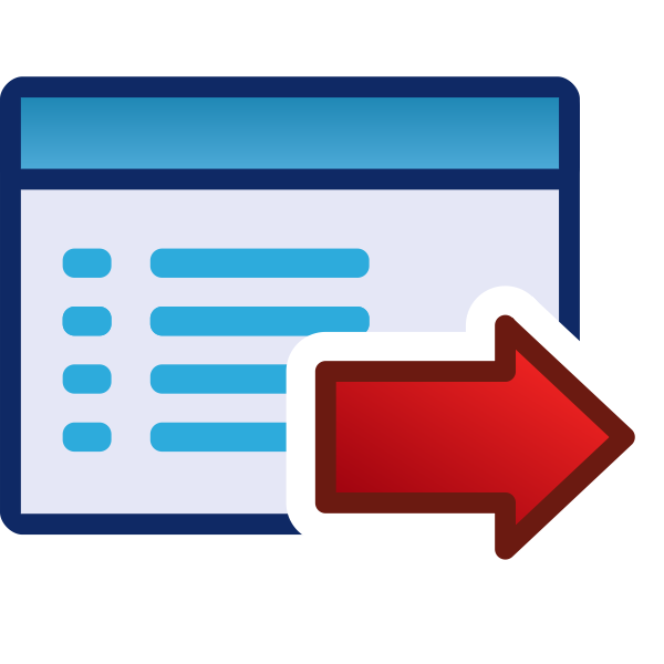SVG Forward or right red vector icon