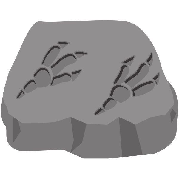 SVG Fossil dinosaur footprint