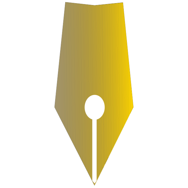 SVG Fountain Pen Tip Golden