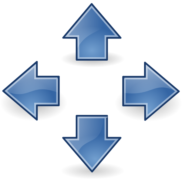 SVG Four blue arrows