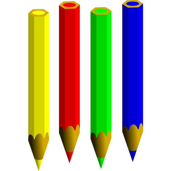 SVG Four coloring pencils
