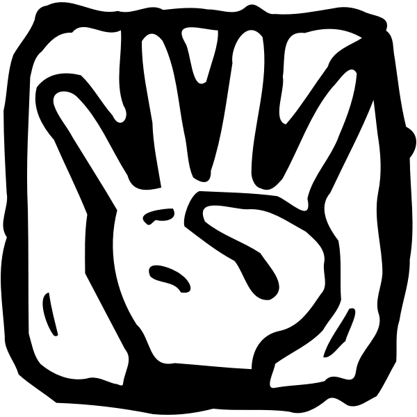 SVG Four fingers image