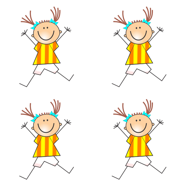 SVG Four girls playing