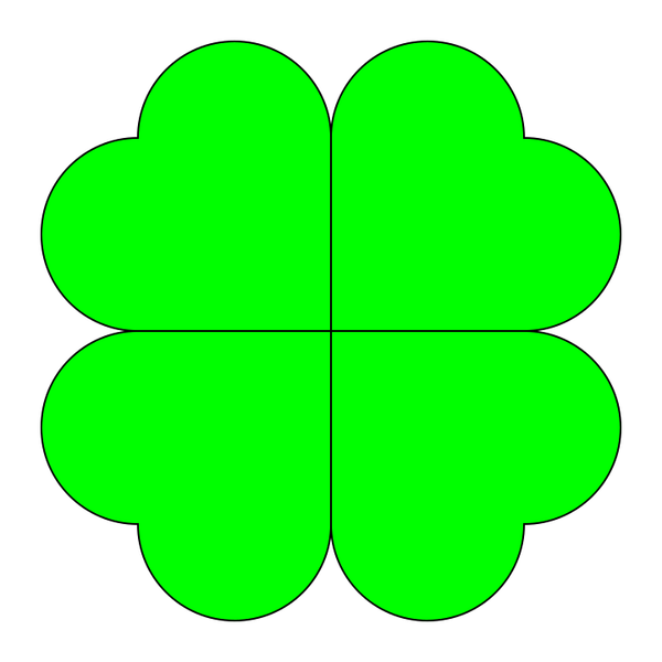 SVG four leaf clover