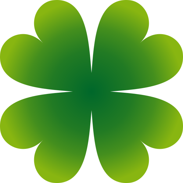 SVG Four-leaf clover vector image