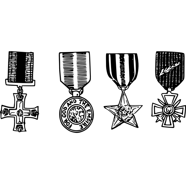 SVG Four medals