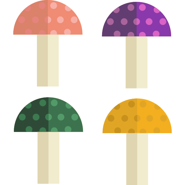 SVG Four mushrooms