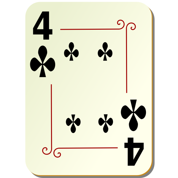 SVG Four of clubs vector illustration