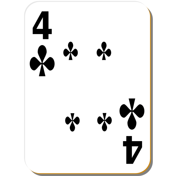 SVG Four of clubs vector illustration