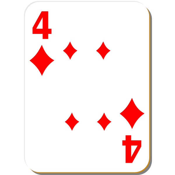 SVG Four of diamonds vector graphics
