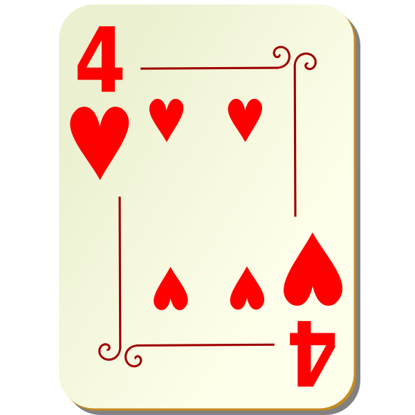 SVG Four of hearts vector image
