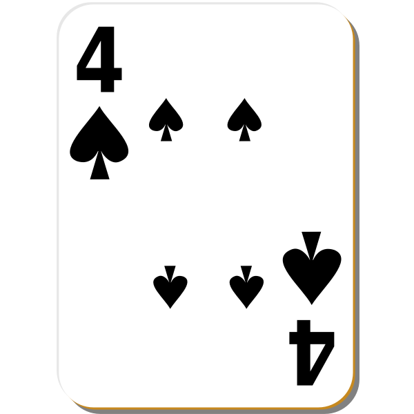 SVG Four of spades playing card vector graphics