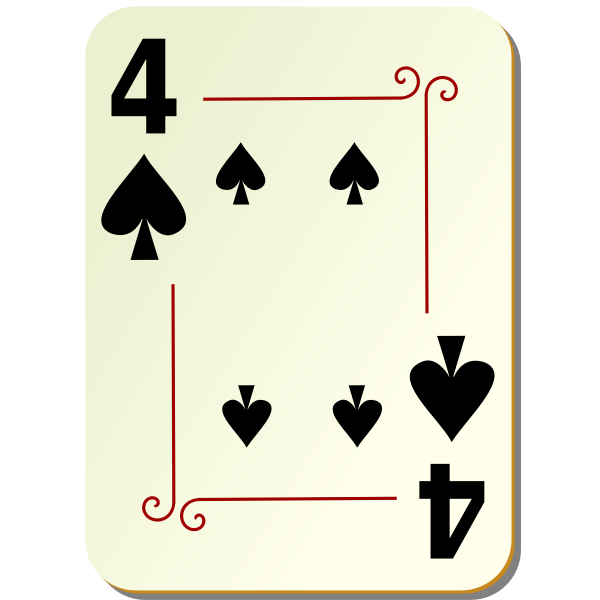 SVG Four of spades playing card vector illustration