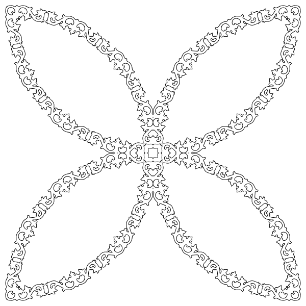 SVG Four-pointer floral symbol