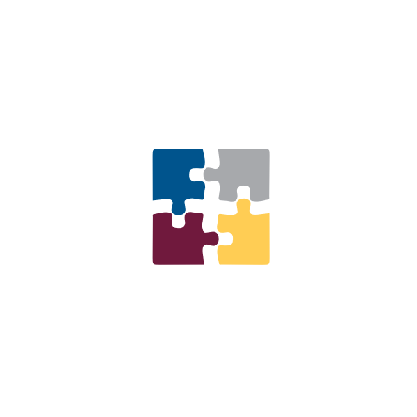 SVG Four puzzle pieces