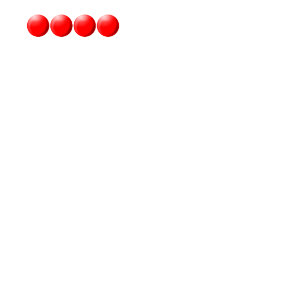 SVG Four red beads