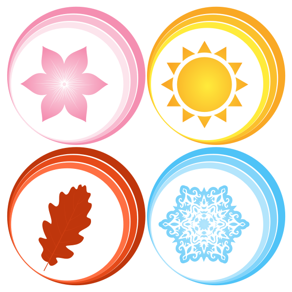 SVG Four seasons symbols