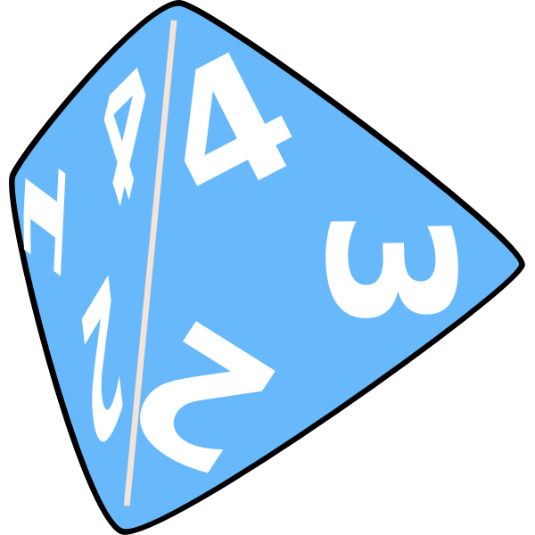 SVG Four sided dice