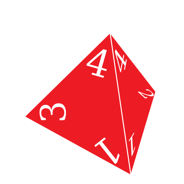 SVG Four sided die