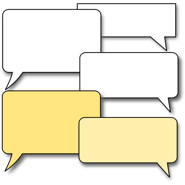 SVG Four talking bubbles