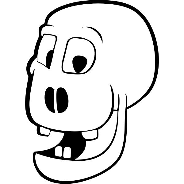 SVG Four teethed skull vector graphics