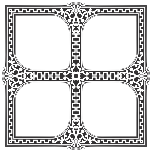 SVG Four vintage frames vector illustration