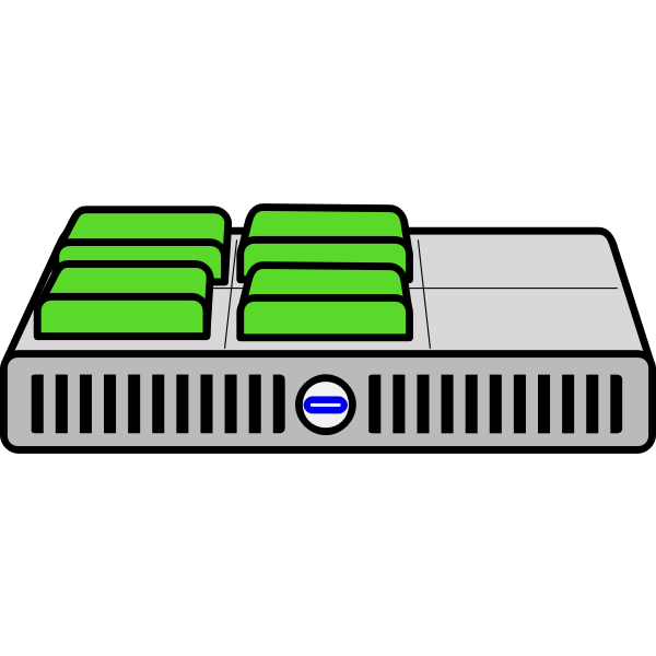SVG Four virtual machines vector image