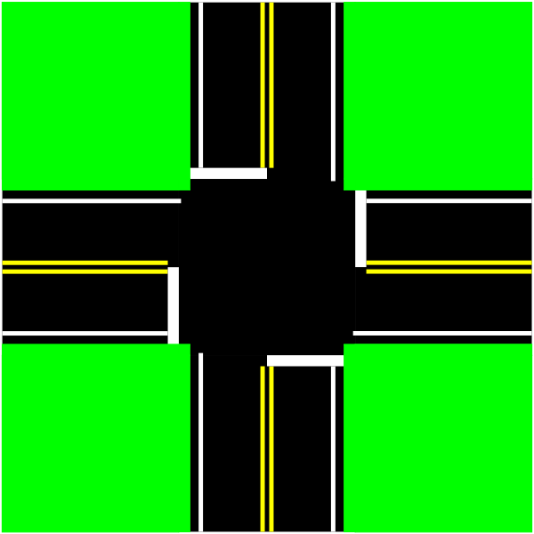 SVG Four Way Intersection