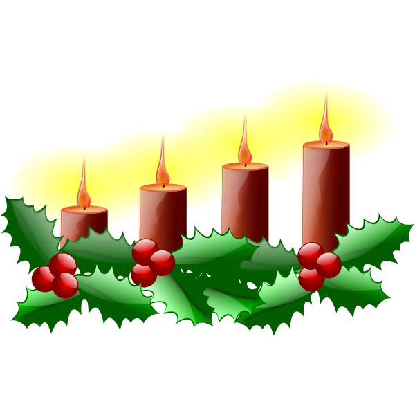 SVG Fourth Sunday in advent vector image