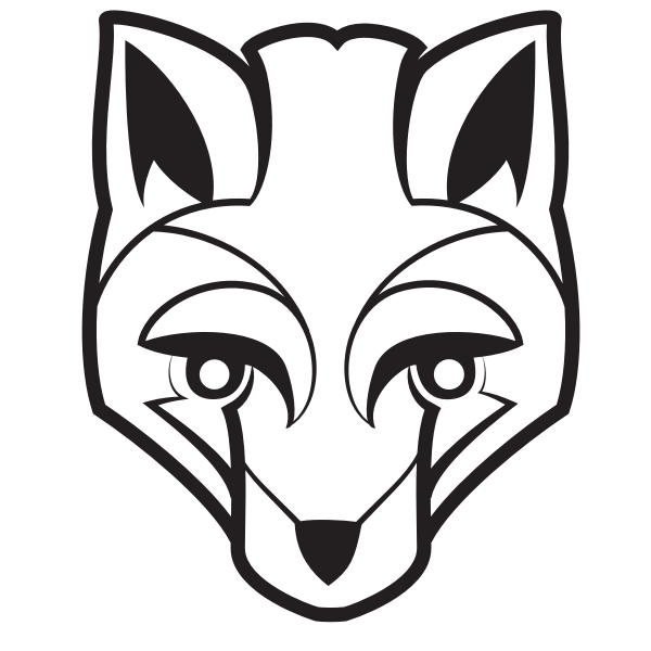 SVG Fox silhouette clip art