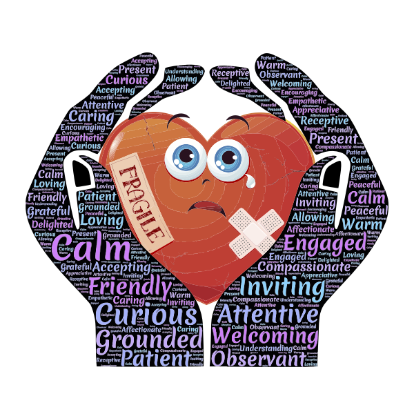 SVG Fragile Bruised Heart Typography