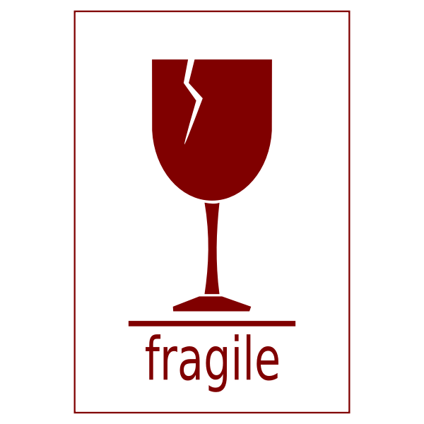 SVG Fragile Goods Vector Symbol
