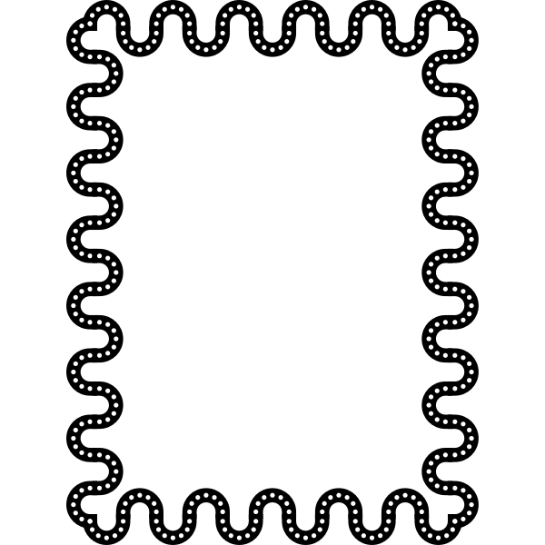 SVG Frame black and white hart theme