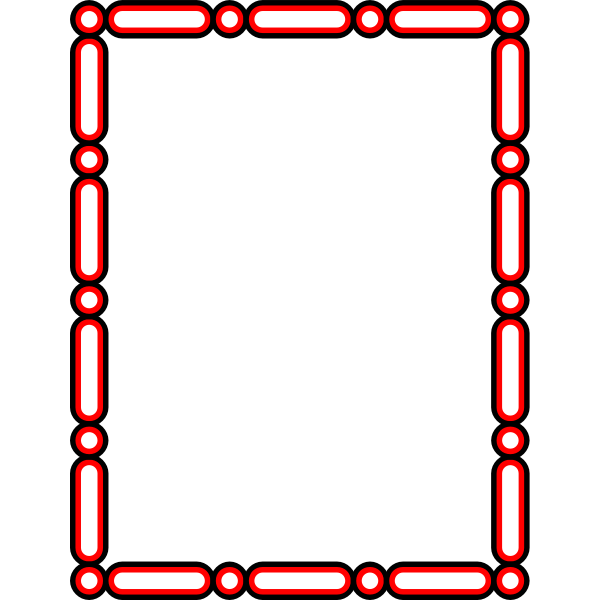 SVG Frame decoration red and white